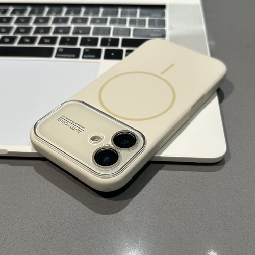 古董白大视窗液态磁吸适用苹果17promax手机壳iPhone16pro新款15/14pl.us简约纯色13pro磨砂12高级感11保护套