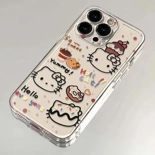 甜品凱蒂貓適用蘋果17promax太空手機殼透明iPhone16 13pro 11華為P70vivo小米1514oppo硅膠防摔保護套