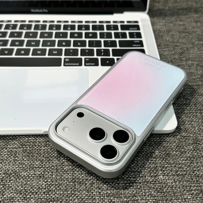 简约粉蓝晕染渐变适用苹果17promax肤感水凝手机壳iPhone16/15PRO14/13高级感MATE70PRO华为P80小米17荣耀400