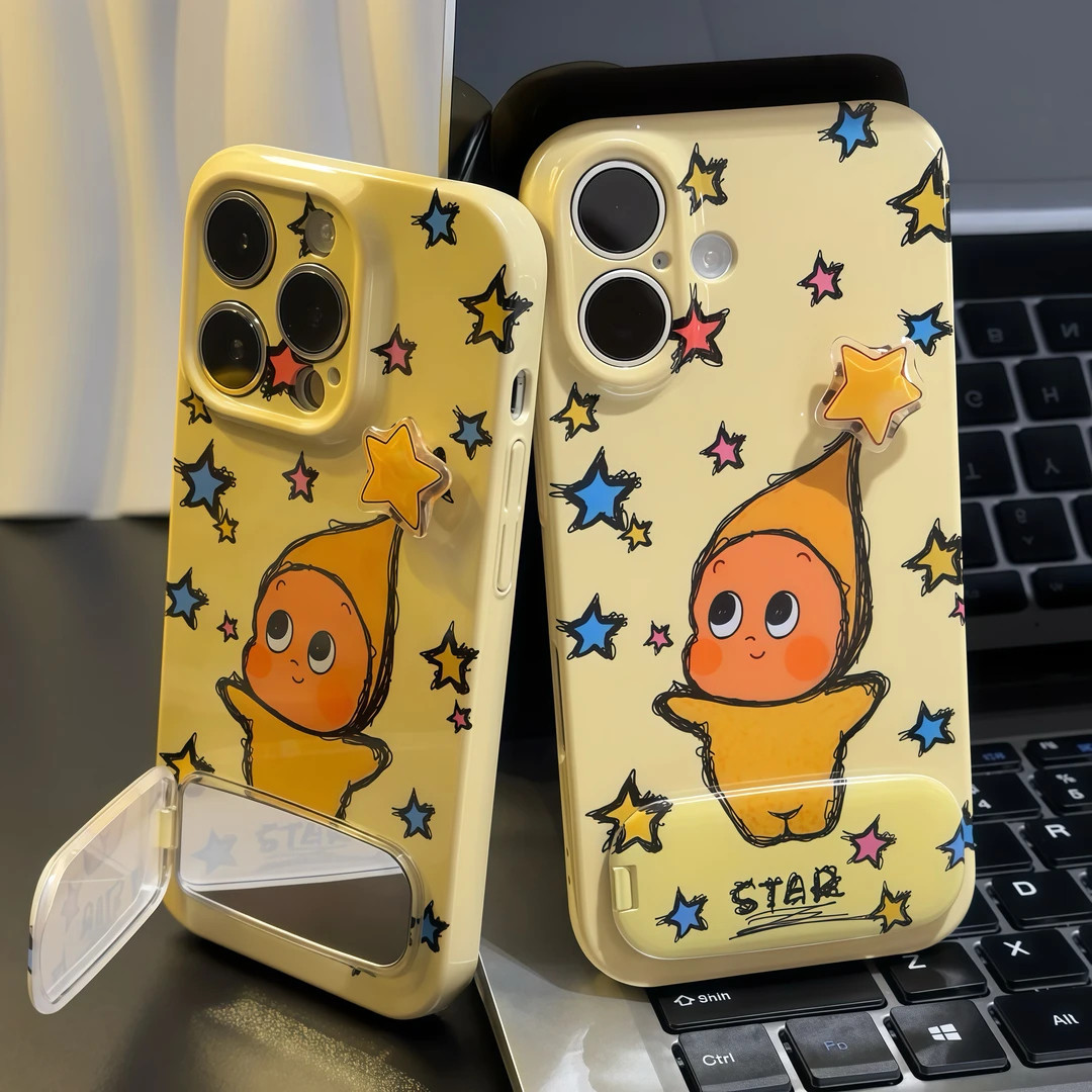 彩星星星人转转支架壳适用iPhone17pro苹果16promax菲林手机壳16/15/14plus全包13pro华为P70vivo小米15oppo,3C数码配件,手机保护套/壳,淘宝优惠券,粉丝福利购,淘宝优惠卷