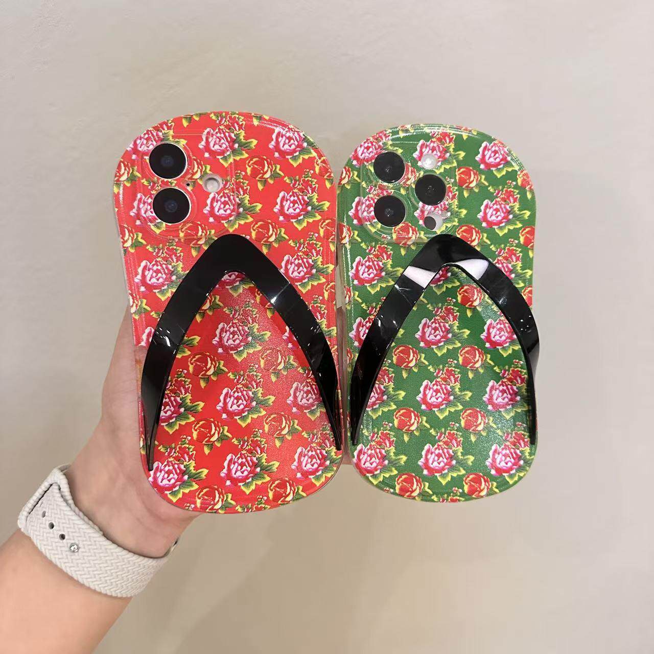 东北大花袄情侣人字拖手机壳适用iPhone17/16promax手机壳苹果15PM防摔保护11/14promax/12pro防摔保护套壳11