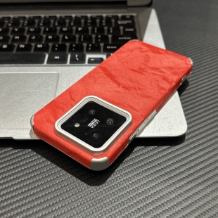 高级肤感红色雪山纹适用苹果17promax手机壳iPhone16pro秋冬新款15/14plus磨砂13AIR华为P70vivo小米15oppo套