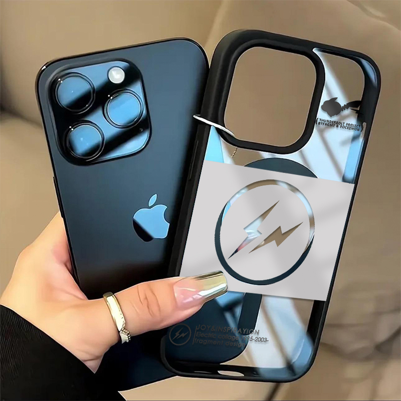ins闪电皮卡适用苹果17promax磁吸手机壳iPhone16新款透明壳15/14/13/12/11亚克力16/15/14plus全包防摔保护