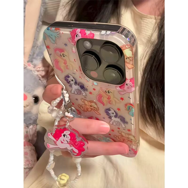 满屏小马宝莉适用苹果17promax大孔手机壳iPhone17新款17/16/15/14/13pro个性创意vivo华为P70oppo小米15保护