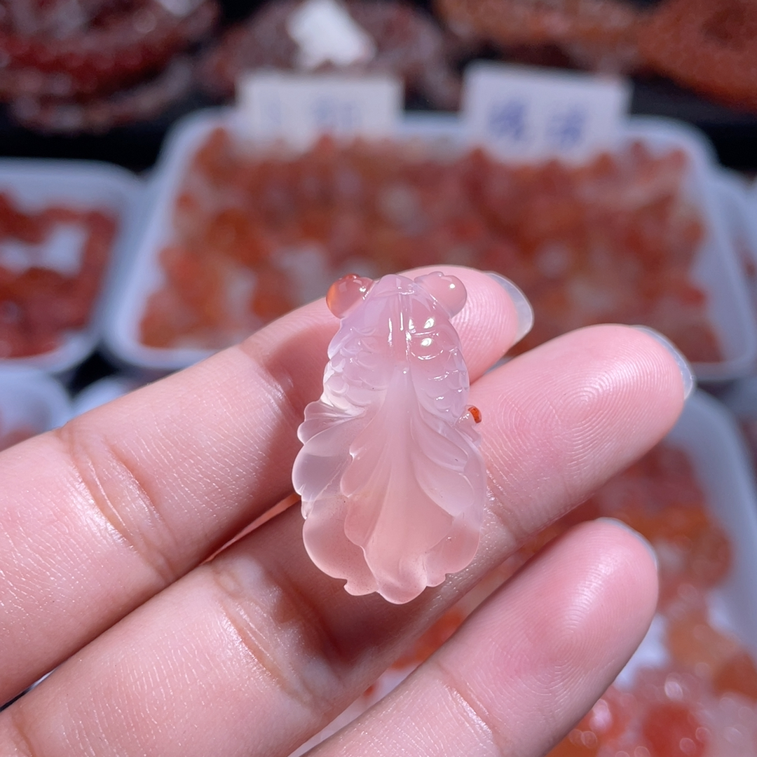 冰透粉金鱼微瑕1093