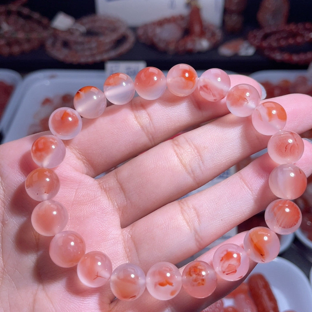 9m+冰飘腮红色单圈1800