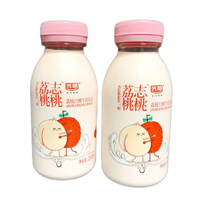 光明荔志桃桃牛奶饮品瓶装