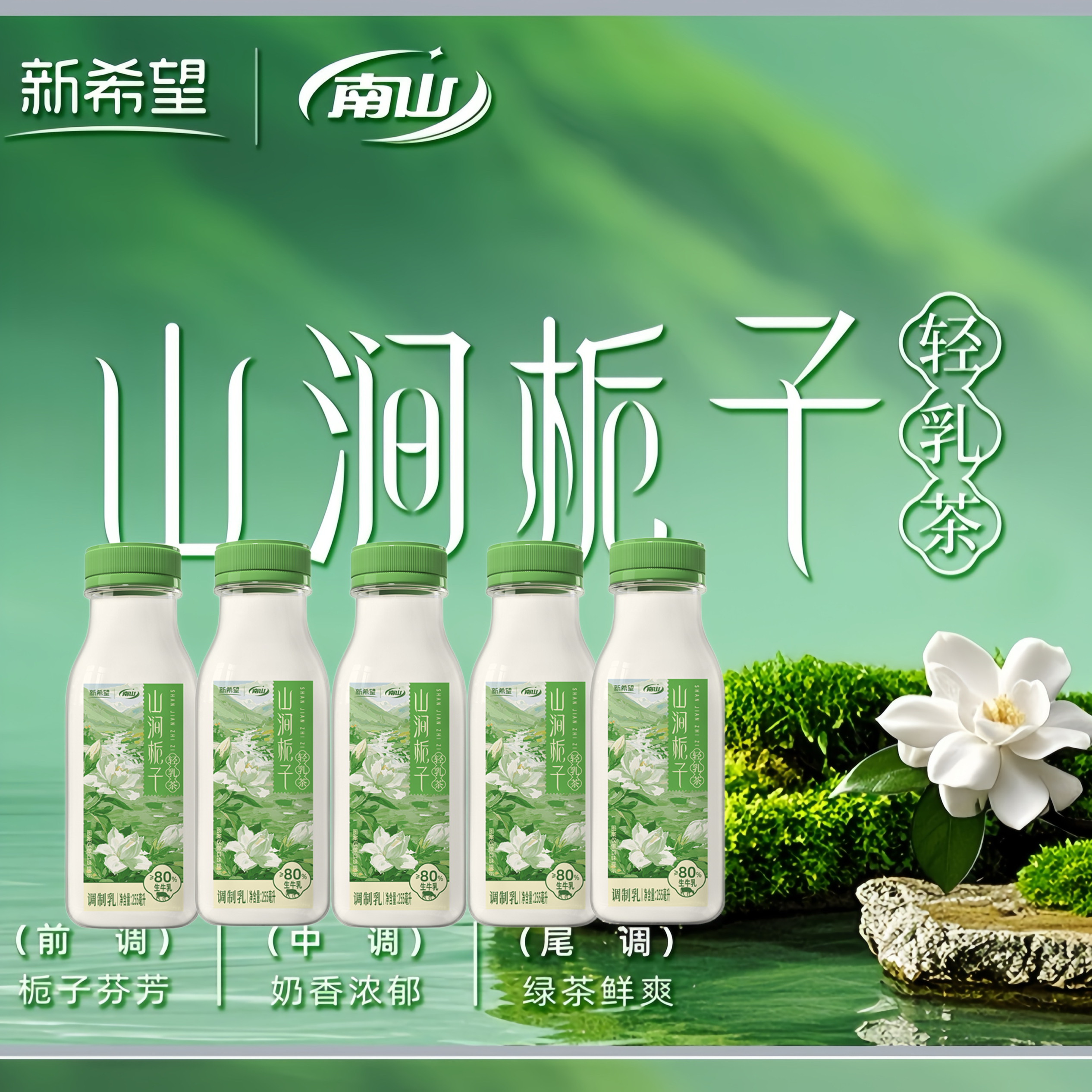 新希望山涧栀子轻乳茶瓶装学生营养早餐牛奶奶茶风味牛奶