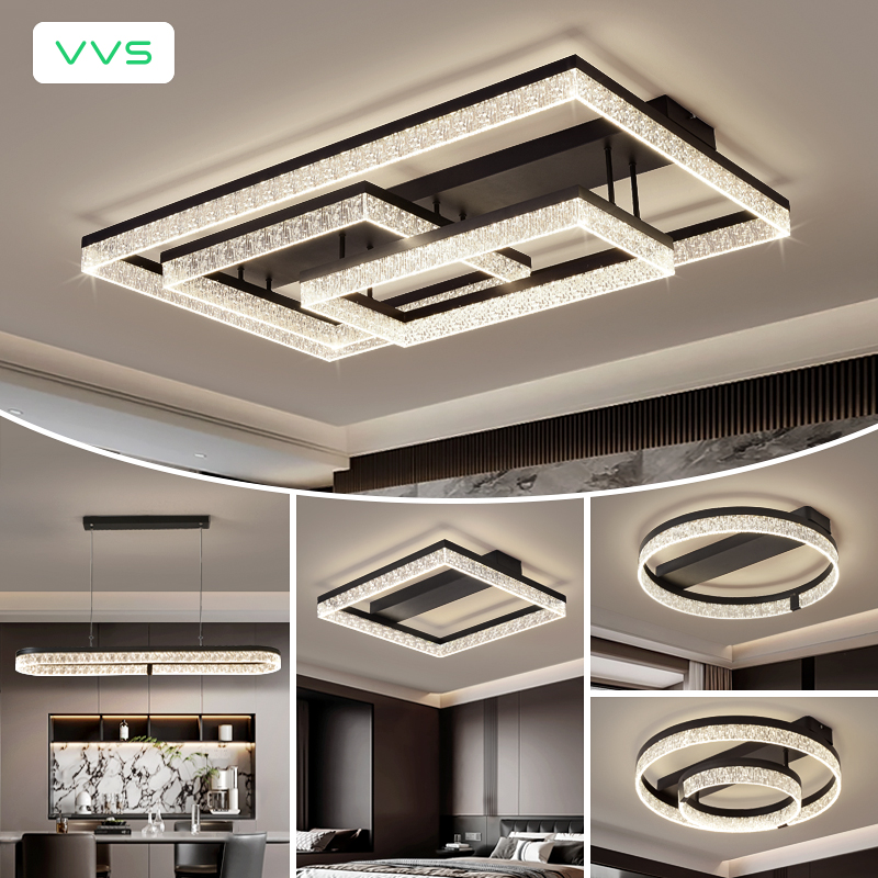 VVS【冰川】全光谱简约客厅灯吸顶灯护眼led中山意式灯具套餐灯饰