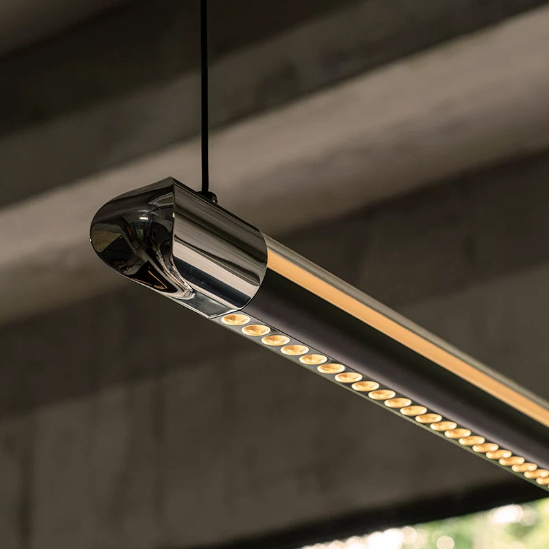 原创正品皓月餐厅吊灯轻奢现代茶室岛台餐桌高端一字长条灯