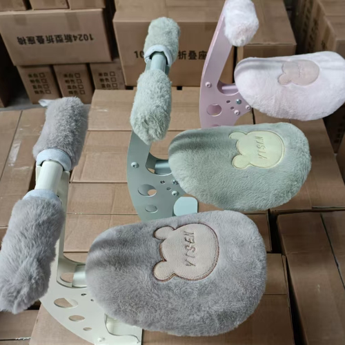 电动车前置儿童座椅座套保暖加厚宝宝椅冬季防寒座套小孩毛绒坐垫