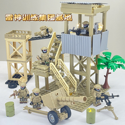 适用于乐高积木军事基地悍马装甲车特种兵警察人仔男孩拼装玩具