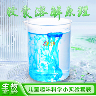 探询胶囊溶解原理食品级明胶材料趣味小实验科学生物套装幼儿童园