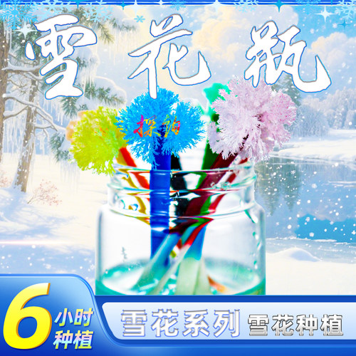 探询雪花瓶彩色结晶实验食品级