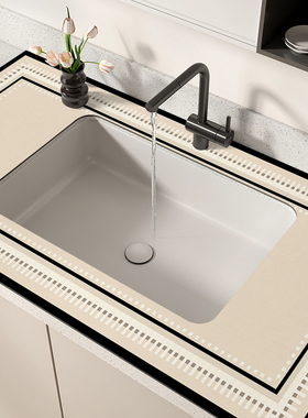 洗手台吸水垫硅藻泥厕所卫生间台面边缘垫子速干厨房沥水垫可裁剪