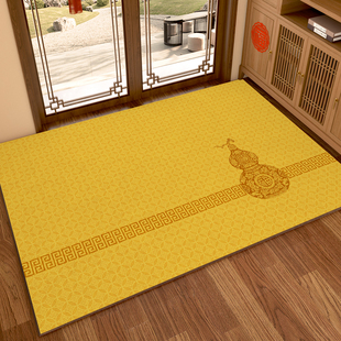 黄色地垫入户门垫风水门垫地毯入户门土黄色脚垫门口进门地垫金色