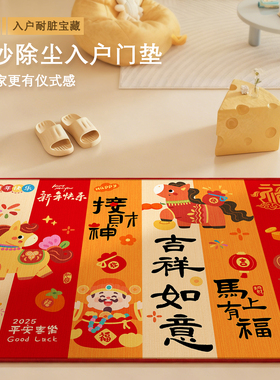 红色入户门地垫门口进门地垫子新年地毯入户门垫脚垫门垫进门家用