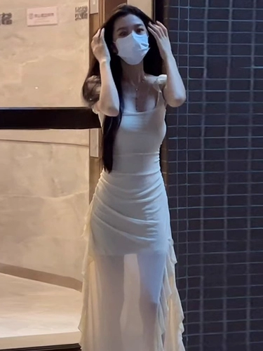 Летнее платье, длинная юбка, французский стиль, подходит для подростков