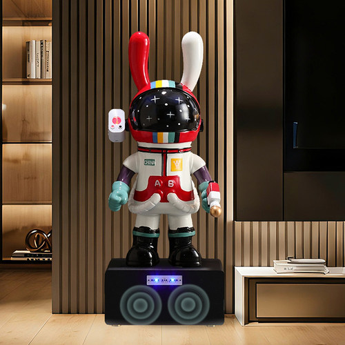 宇航员太空兔星空灯落地摆件