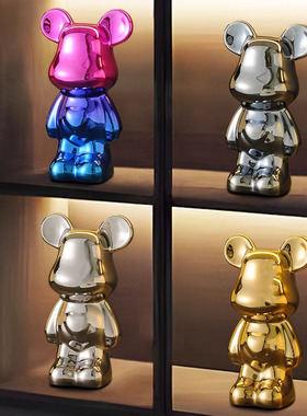 暴力熊摆件客厅酒柜电视柜家居装饰品高级感存钱罐玄关家装轻奢风