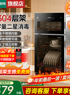 新款容声消毒柜家用小型碗筷厨房烘干一体立式台式消毒碗柜230A