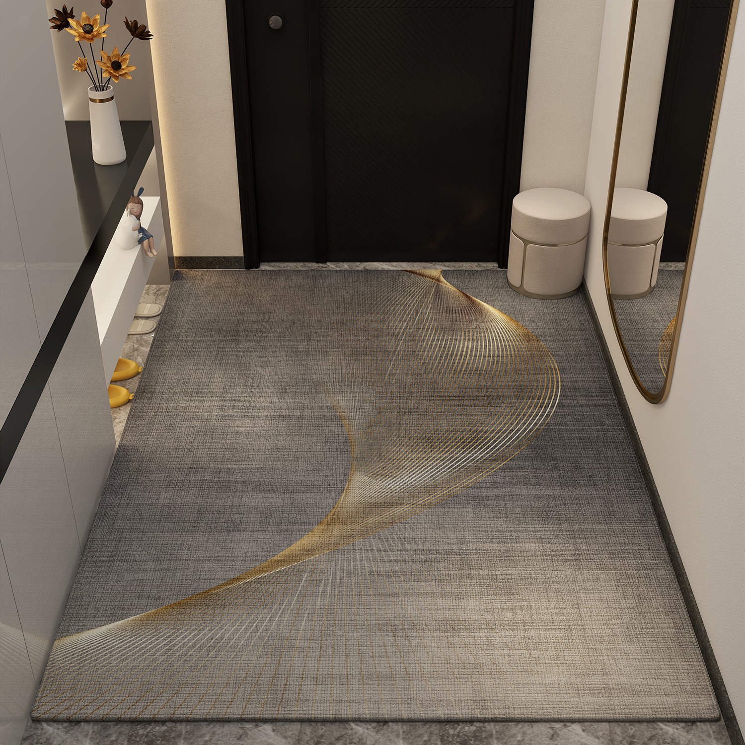 欧莱森比利时绒时尚入户门轻奢