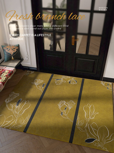 中式入户门地垫进门门垫防滑大门口垫子高端定制家用地毯玄关脚垫