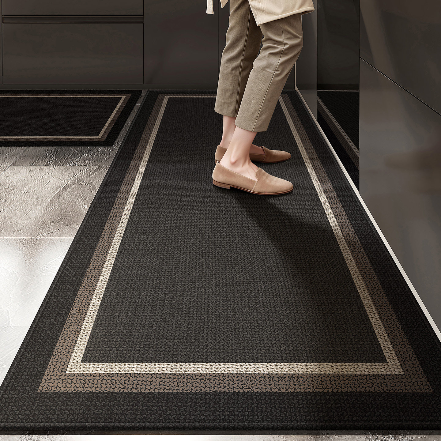 厨房地垫轻奢高级家用防水防污免洗可擦脚垫长条好打理地毯可定制,居家布艺,厨房地垫,淘宝优惠券,粉丝福利购,淘宝优惠卷