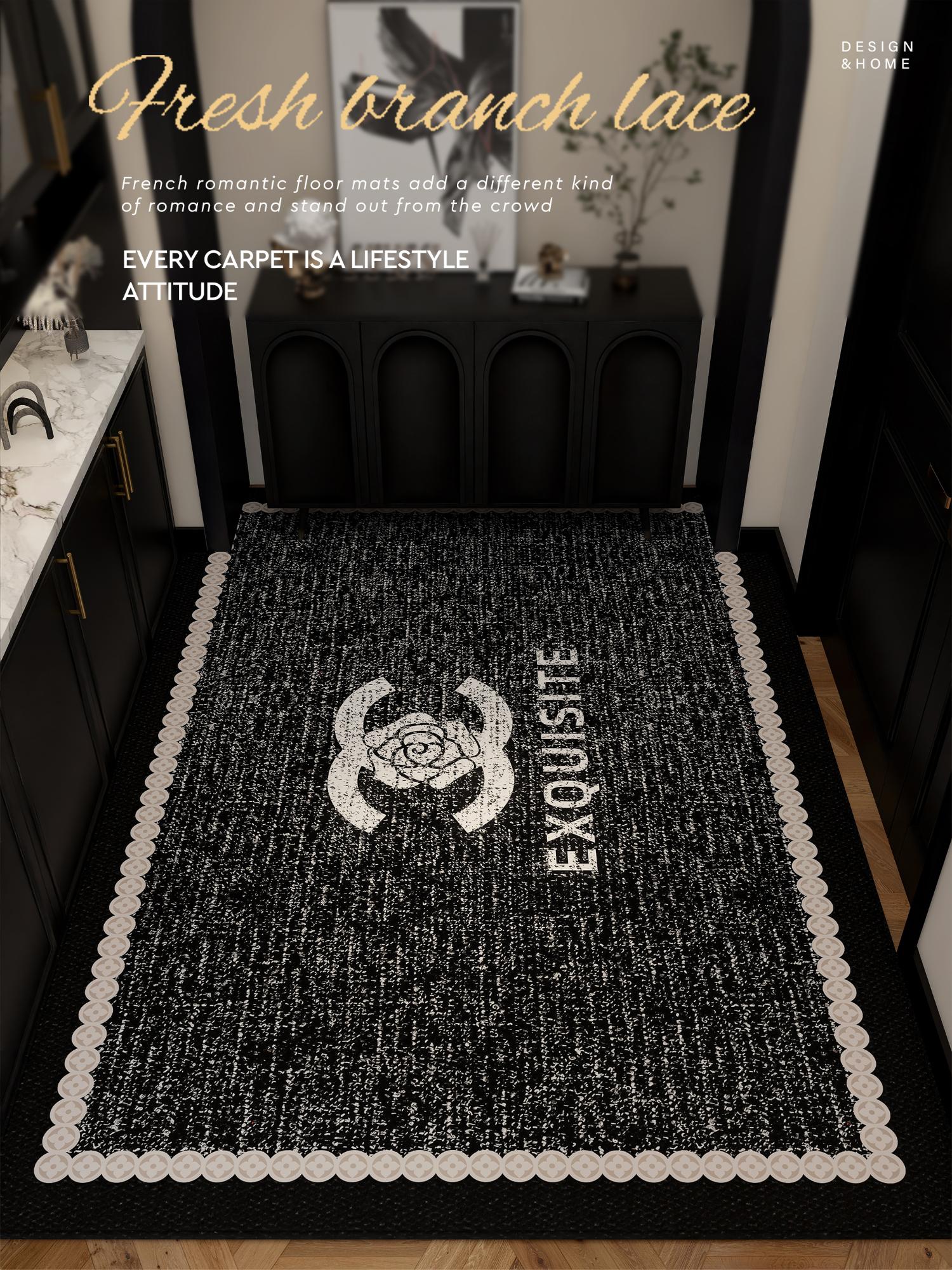 定制潮牌小香地垫入户门垫防滑可裁剪门口进门脚垫高级感家用地毯