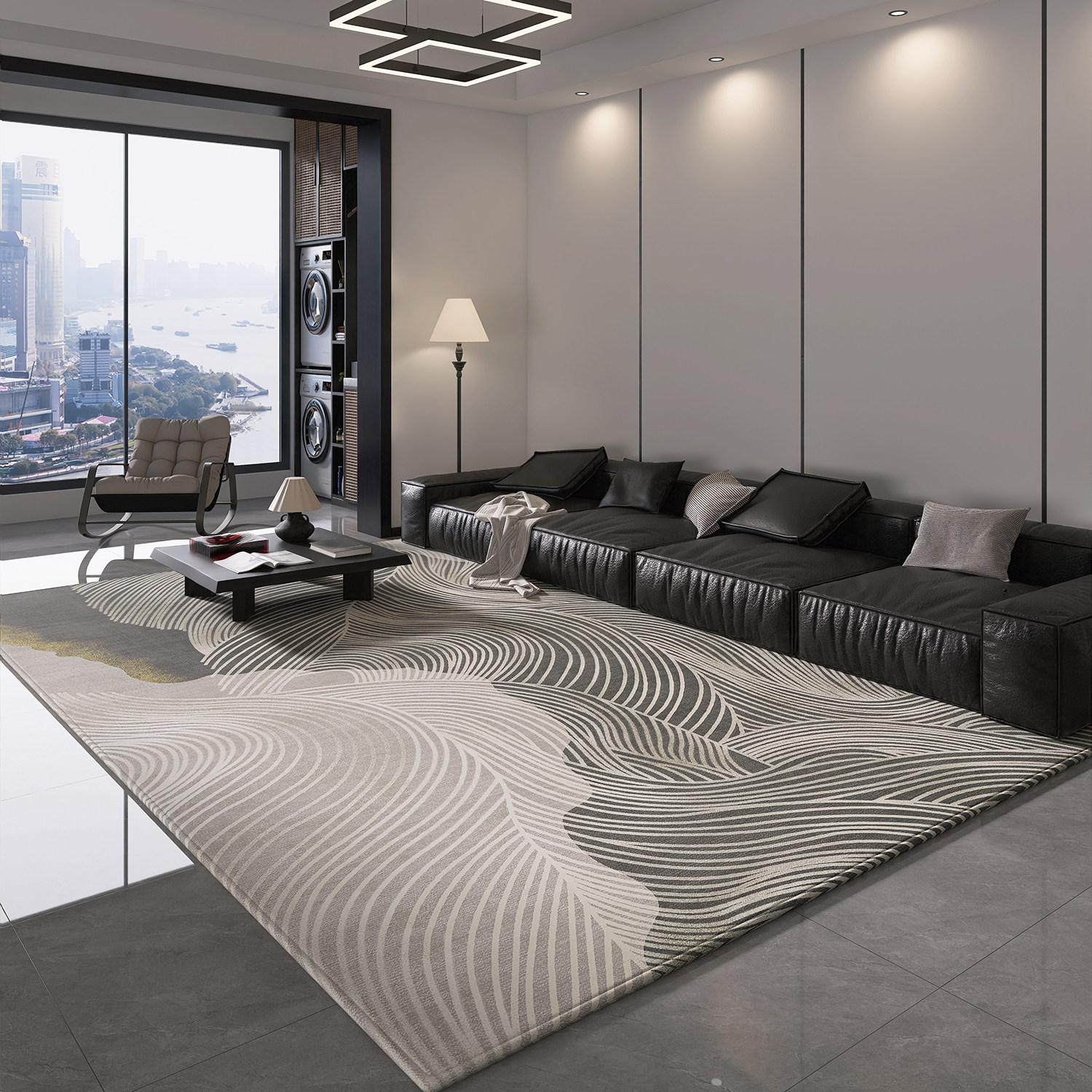 客厅地毯2026新款轻奢高级感沙发茶几地垫全铺免洗家用卧室床边毯