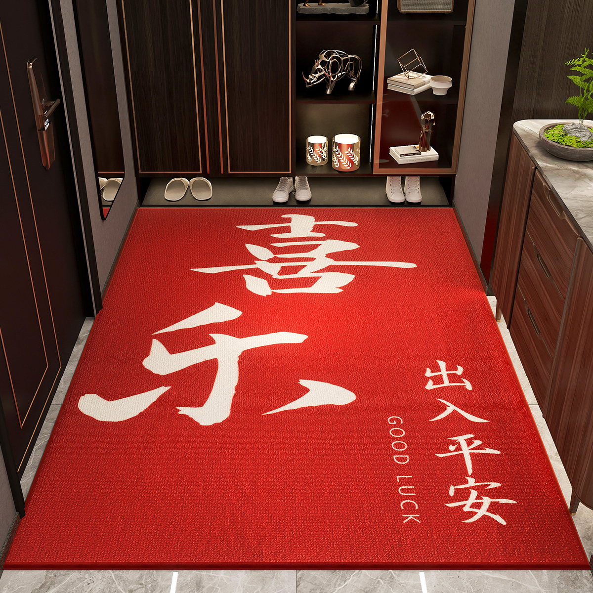 升级比利时绒新中式地垫入户门垫