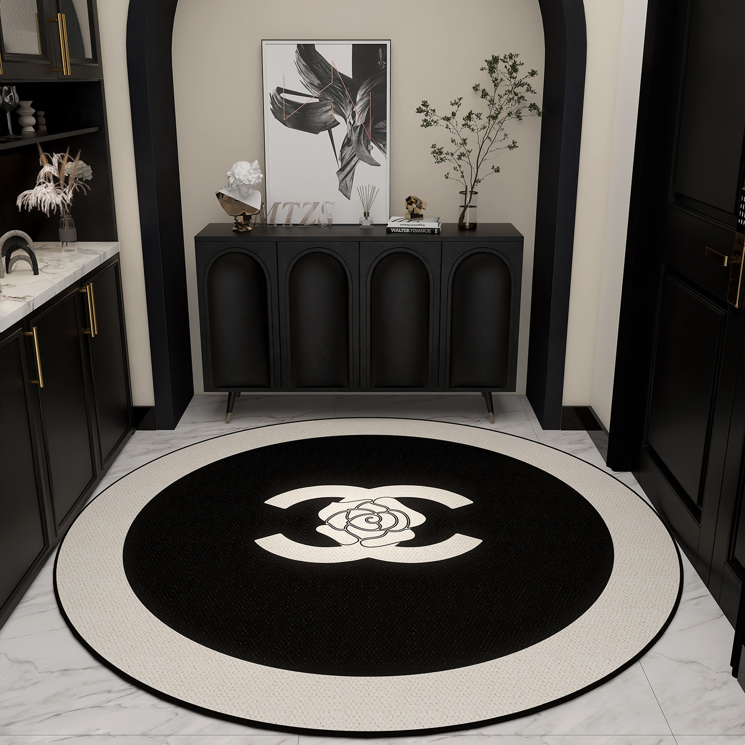 轻奢美式地垫入户门垫防滑可裁剪家用地毯防滑玄关脚垫大门口进门,居家布艺,入户地垫,淘宝优惠券,粉丝福利购,淘宝优惠卷