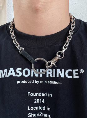 龙虾扣圆环项链男女ins潮小众设计锁骨链轻奢冷淡风高级感脖颈链