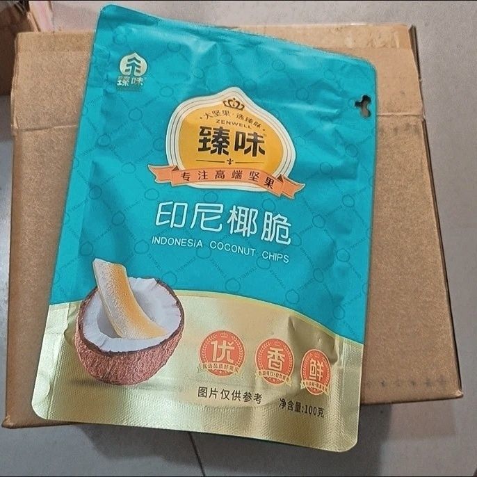 臻味原料印尼椰子脆片100g袋装椰肉即食果干椰脆零食椰香浓郁