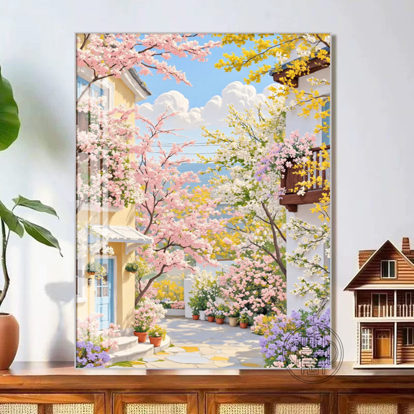 手工diy钻石画2026新款治愈系风景高颜值点钻画客厅方钻钻石贴画图片