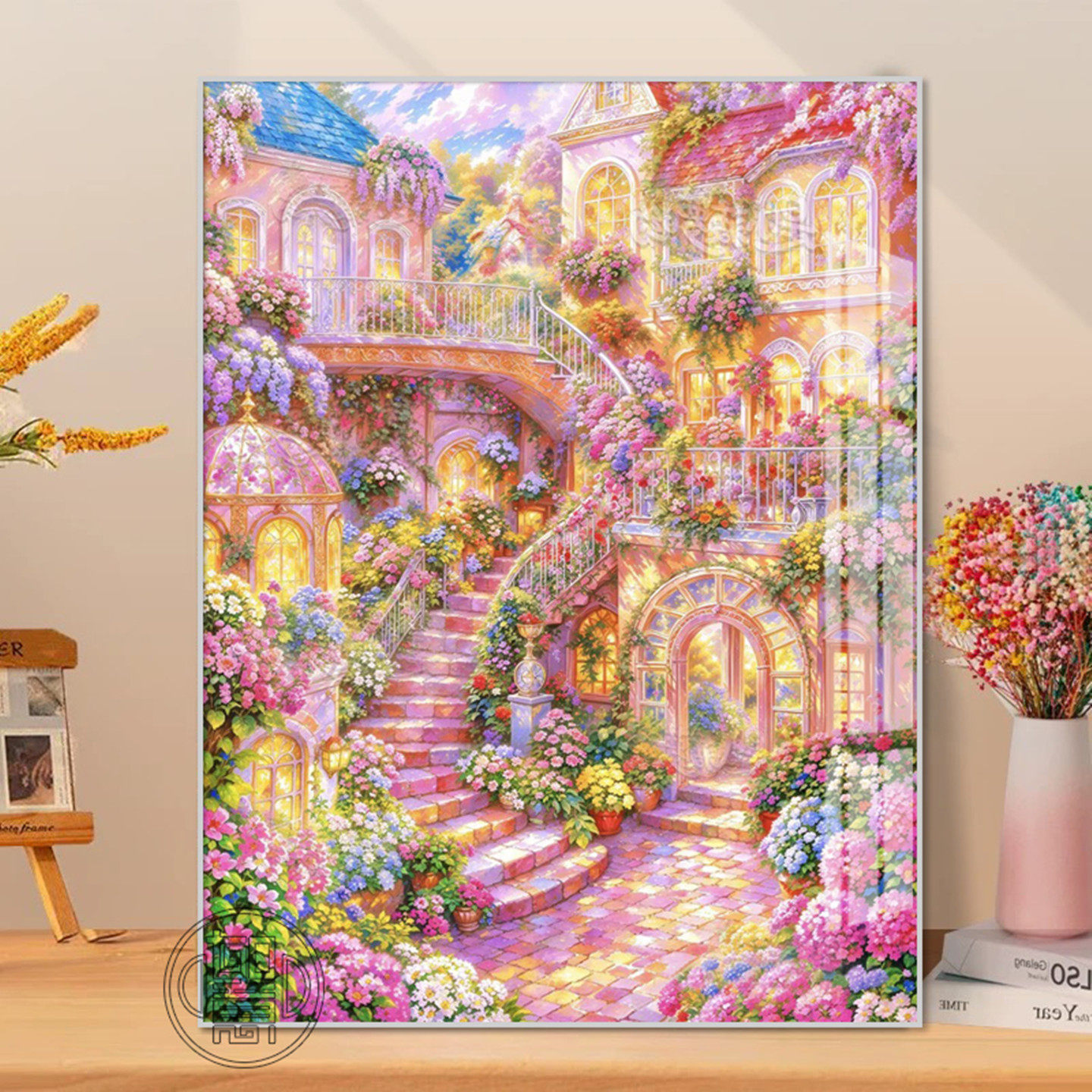 繁花城堡钻石画2026新款客厅钻石贴画高难度方钻带框手工diy粘钻