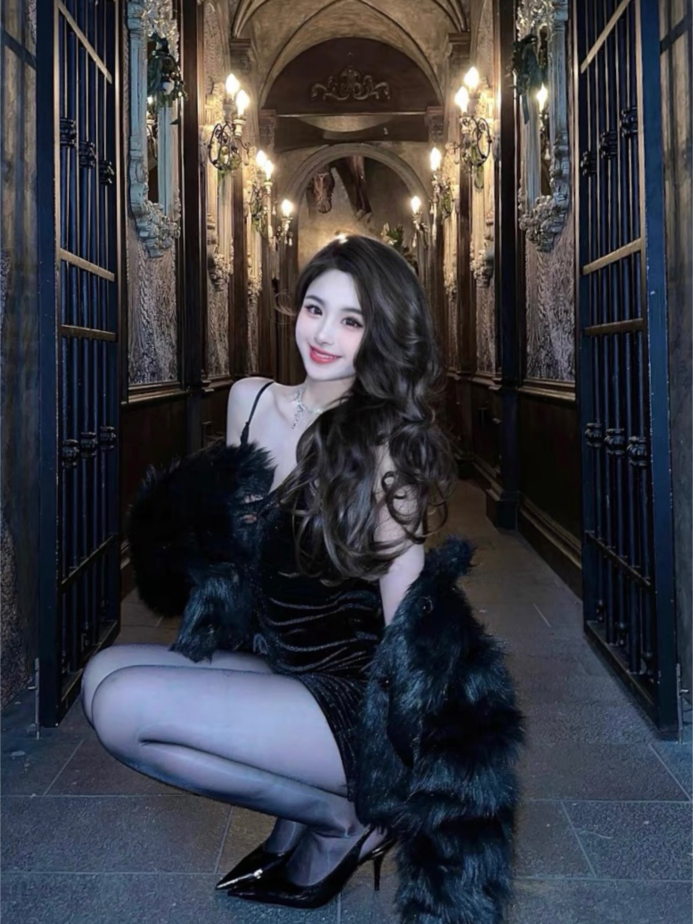 가을 산 스타일|오리지널 블랙 밍크 모피 인조 모피 자켓 남자 겨울 두꺼운 면화 의류 하이 엔드 플러시 자켓