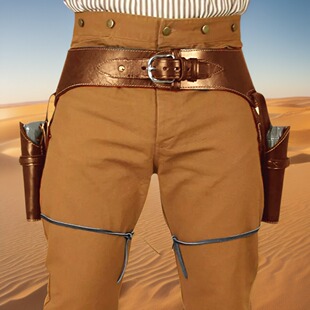 枪套腰带快拔双枪式西部牛仔左轮手枪战术枪套中世纪古墓丽影cos