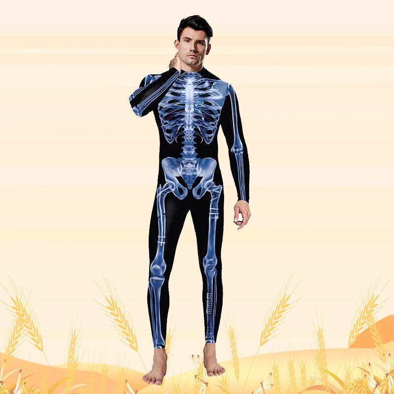 紧身衣男运动骨骼经络定制cos表演服装教学连体衣人体肌肉衣服