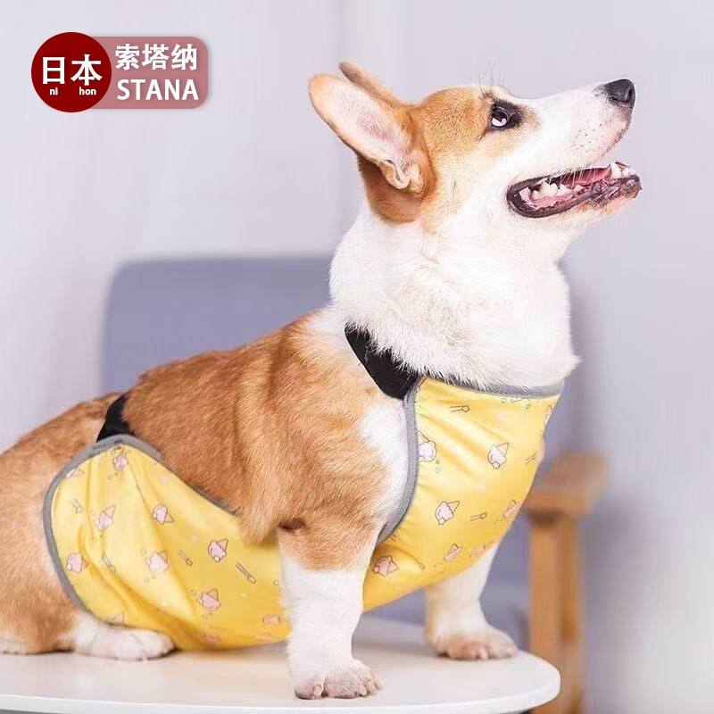 日本柯基防水肚兜狗狗护肚子防着凉宠物户外防脏衣服夏季法斗空调
