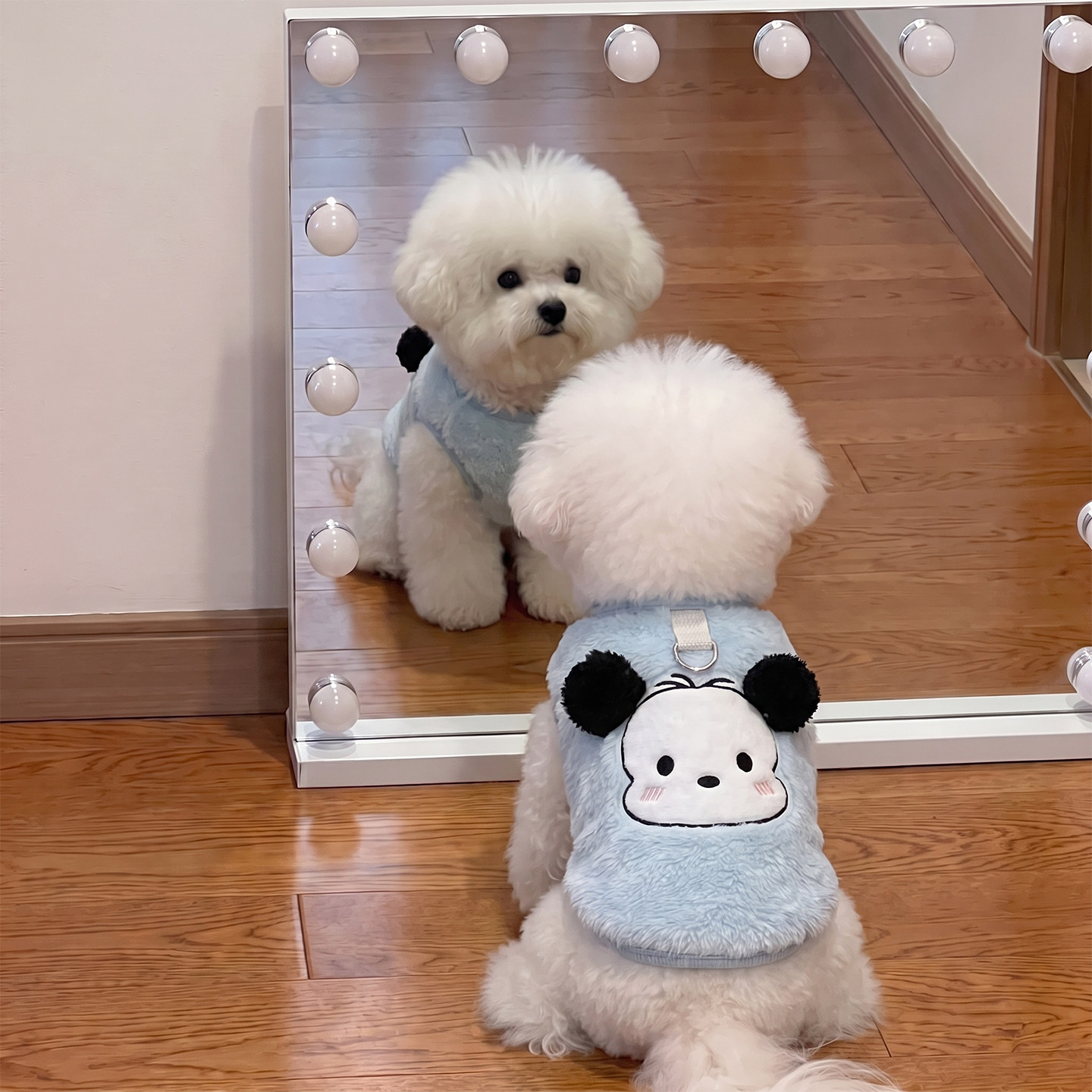 可爱宠物狗狗猫咪衣服小型犬比熊泰迪加绒加厚保暖马甲背心秋冬装