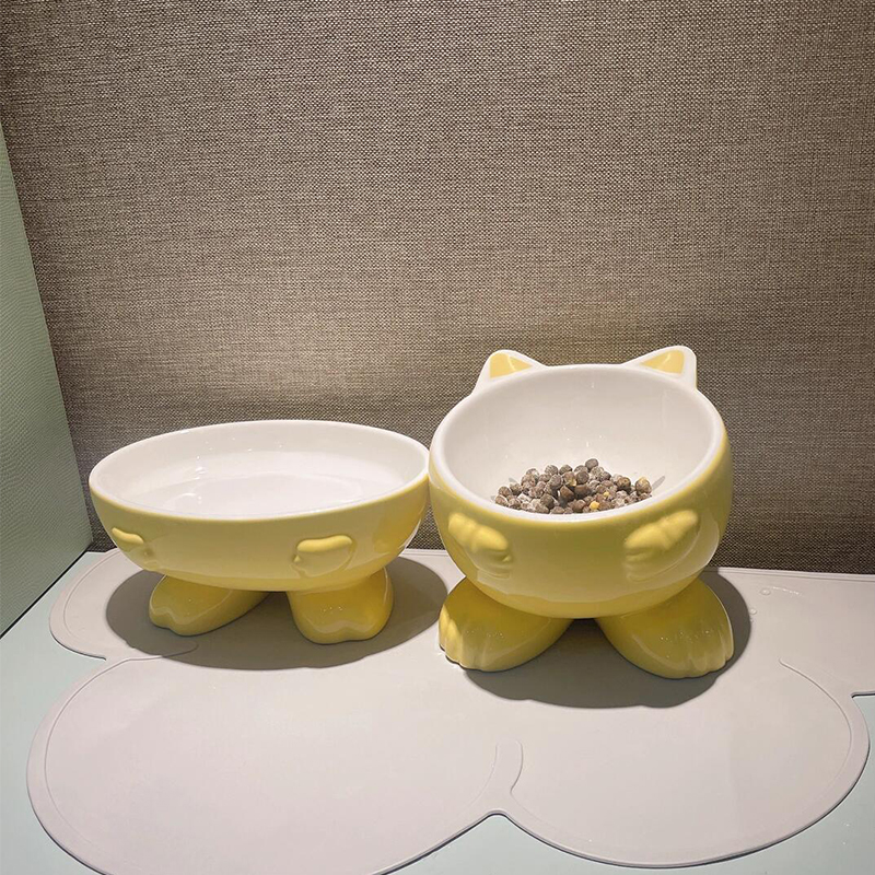 猫碗陶瓷保护颈椎不易打翻宠物碗