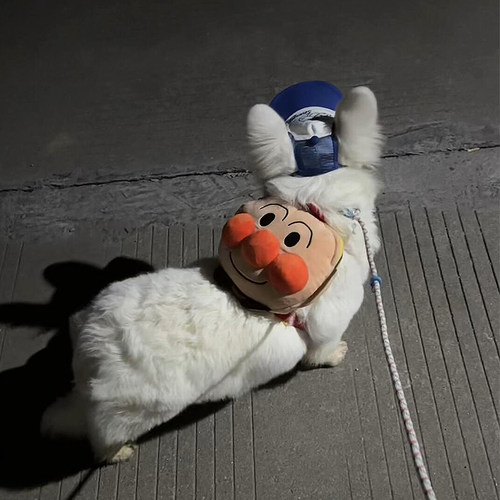 面包超人宠物背包牵引绳遛狗神器