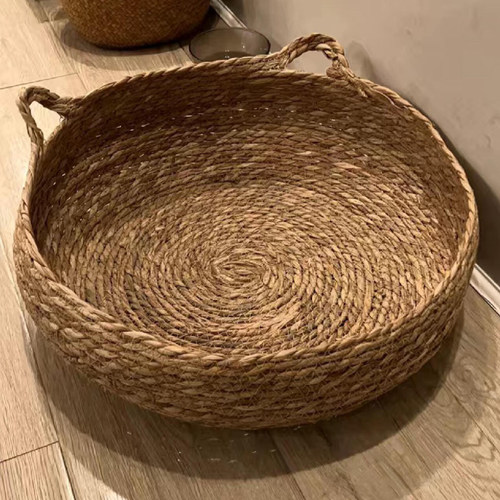 天然蒲草藤编猫窝猫抓板一体
