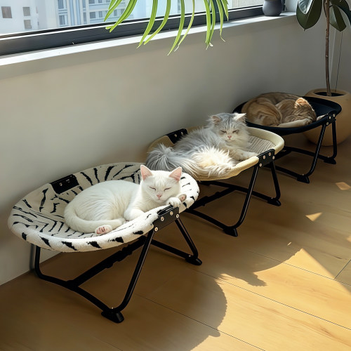 宠物行军床猫咪躺椅猫窝四季通用透气狗窝小型犬狗床猫床离地防潮