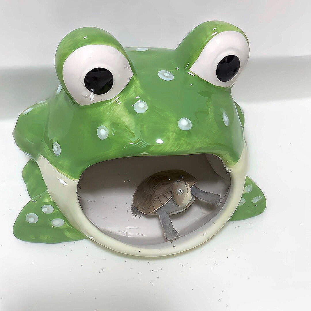 青蛙小乌龟窝躲避屋爬宠造景摆件