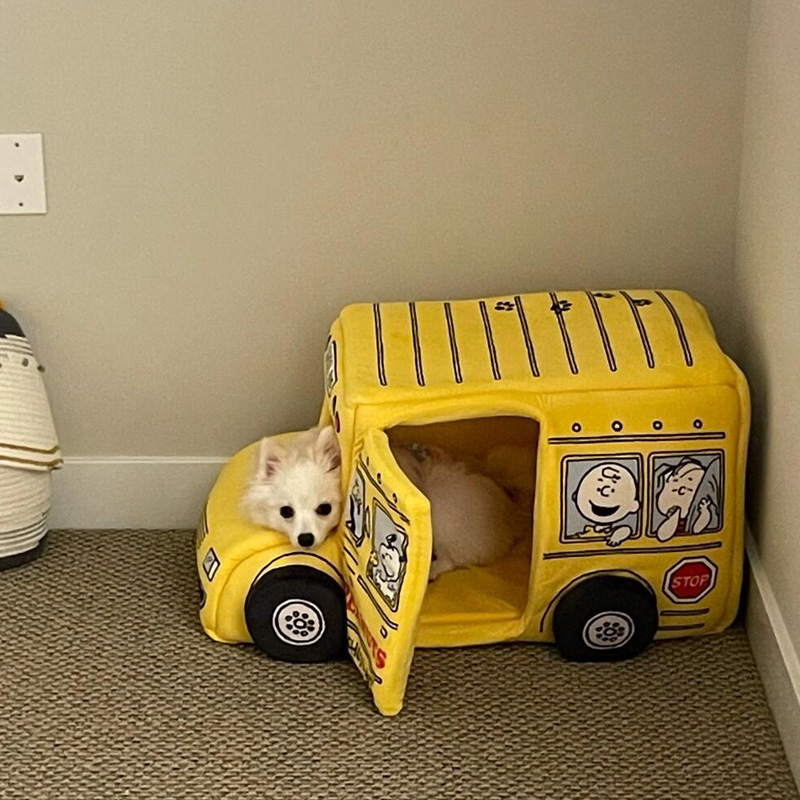 小汽车巴士冬季保暖可拆洗猫窝