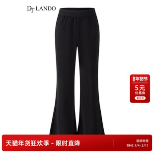 DTLANDO早春上新女装显瘦微喇裤中高腰休闲阔腿长裤子