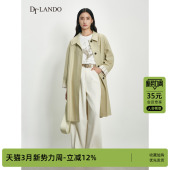 商场同款 翻领长袖 春秋新款 挺括简约经典 风衣外套 女装 DTLANDO