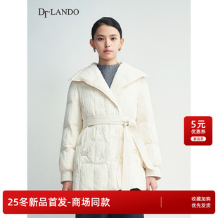女装 25冬新品 优雅气质百搭90%白鸭绒保暖羽绒服 商场同款 DTLANDO